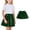Green, variant on Girls Gold Shiny Pleated Skirt for Holiday Party, Metallic A-Line Dance Skirt Kids with Elastic Waist, Performance Celebration Skirt,Size 8-9T