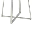 thumbnail image 4 of Benjara BM206515 Round Glass Top Metal Frame Bar Table with Angled Legs, Silver & Clear, 4 of 5