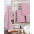thumbnail image 2 of Pink Burlap Texture Hand Towels Set, Waffle Weave Kitchen Towels 2 Pieces, Farmhouse Vintage Pink Microfiber Hair Face Bath Tea Towel Absorbent Quick Drying Cleaning Dish Cloths, 15.7"x23.6", 2 of 7
