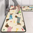 thumbnail image 2 of Kitchen Rugs Sets Of 2,Colorful Funny Dachshund Anti Fatigue Kitchen Mat Rugs Non Slip Washable,Decorative Kitchen Floor Mats for Kitchen,Sink,Laundry,17"x47"+17"x47", 2 of 5