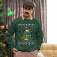 thumbnail image 5 of Christmas Sweatshirt, Happy Chrismukkah Ugly Sweater Holiday Sweatshirt, Unique Hanukkah & Christmas Sweatshirt, Witty Menorah & Tree Gift for Women & Men, 5 of 5