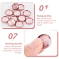 thumbnail image 4 of 11pcs Aluminium Alloy Binding Discs for Discbound Notebook Flat Round Rose golden 18x5mm Inner Diameter: 15mm, 4 of 6