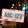 thumbnail image 4 of 1 Pcs Watercolor Pink Roses License Plate Frame,License Plate Cover for Car Decorative Parts,Aluminum License Plate Bracket Holder Rust-Proofof for US Standard Car, 4 of 8