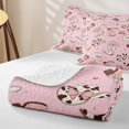 thumbnail image 4 of Erosebridal Girly Western Boot Quilt Full for Girls, Cow Print Cowgirl Hat Full Bedspread Sets, 3-Piece, 4 of 7