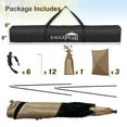 thumbnail image 6 of EAGLE PEAK 12x12 ft Portable Quick Pop Up Canopy Tent with 3 Wall Panels, 6 Sided Instant Gazebo Outdoor Camping Screen Tent, Beige, 6 of 7
