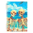 thumbnail image 2 of Human Skeletons Sea Flowers Ring Binder Notebook Journey Note Diary College Ruled Spiral Notebook Study Loose Leaf Paper A5 60 Pages, 2 of 8