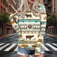 thumbnail image 1 of TaTaai Ladies Casual Hoodie Long Sleeve Vintage Floral Print Loose Fit Pullover Hooded Sweatshirt Retro Style Daily Top Gift, 1 of 5