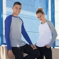 thumbnail image 2 of Skinnifit Mens Raglan Long Sleeve Baseball T-Shirt, 2 of 3