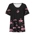 thumbnail image 4 of Fiudx Camisetas para Mujer Blusa Estampada de Manga Corta con Cuello En V para Mujer Blusas Tipo Jersey, 4 of 4