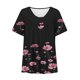 thumbnail image 4 of Fiudx Ofertas de La Semana Blusa Estampada de Manga Corta con Cuello En V para Mujer Blusas Tipo Jersey, 4 of 4
