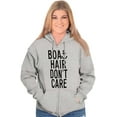 thumbnail image 5 of Boat Hair Don't Care Ocean Vibes Cute Zip Hoodie Sweatshirt Women Brisco Brands M, 5 of 6