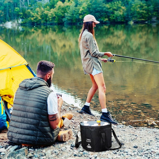 Outdoor Folding Bucket, Portable Outdoor Camping, Picnic, Fishing Bucket, Live Fish Multifunctional Soaking Bucket, Water Bucket