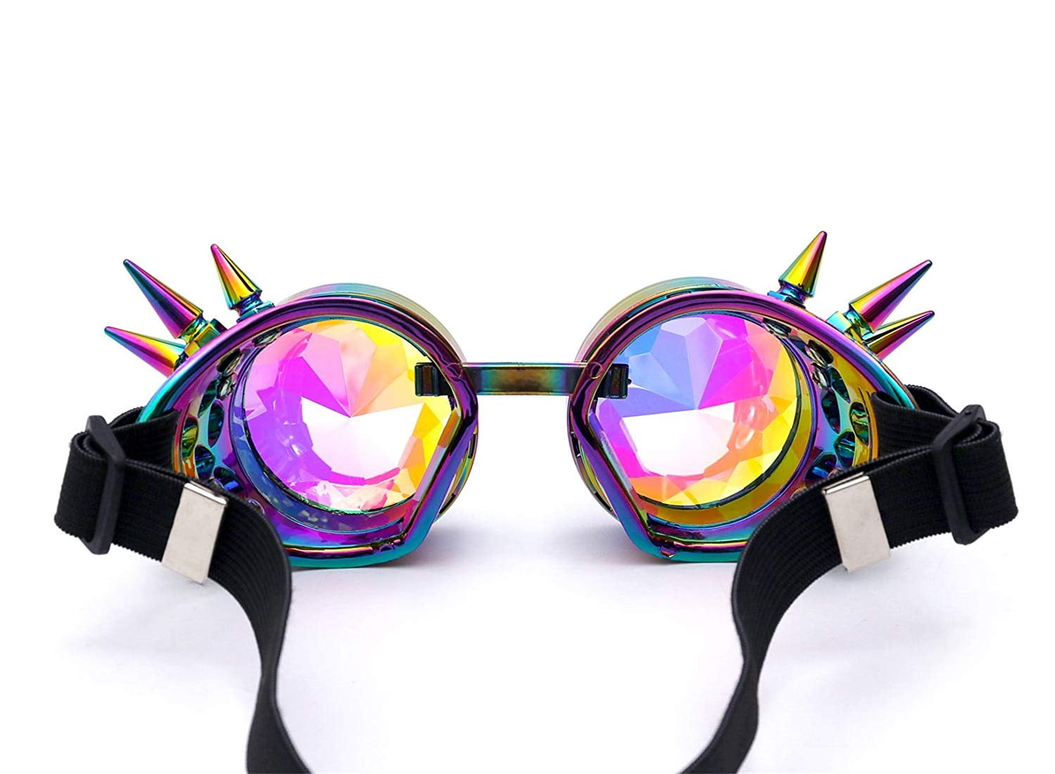 GLiving GLiving Kaleidoscope Rave Goggles Steampunk Glasses with