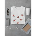 thumbnail image 3 of Roses Pattern Graphic Men White T-Shirt, Male Medium, 3 of 4