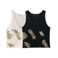 thumbnail image 2 of HH TRAF 2024 Chalecos de suéter casuales para mujer, suéter liso con cuello redondo sin mangas con lentejuelas decoradas, tops de punto de verano para mujer a la moda, 2 of 5