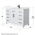 thumbnail image 4 of Beckett 48" White Single Vanity & Giotto Quartz Top (1-Hole) & Black Trim, 4 of 5