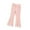 Pink, variant on Plebaso Girls Flare Pants Elastic High Waist Wide Leg Trousers Kids Thin Stretch Casual Bell Bottoms