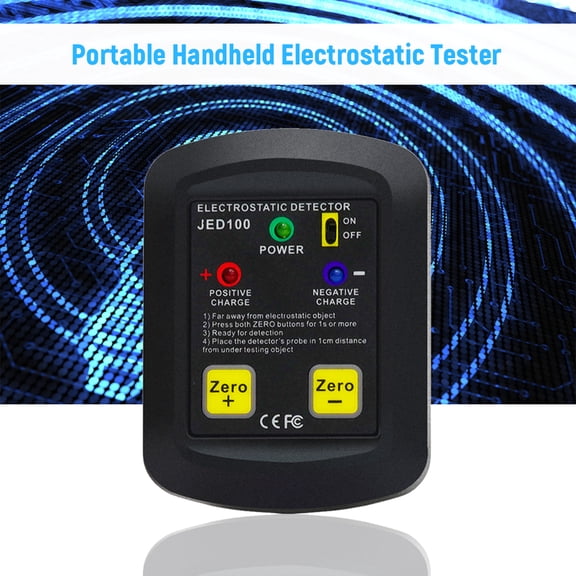 Electrostatic Analyzer,Tester 100v~20kv Esd 100v~20kv Esd Test Palm-size Portable Tester Portable Tester 100v~20kv Esd Test Meter Siuke Black
