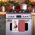 thumbnail image 6 of fillURbasket Christmas Elf Holiday Kitchen Towels, 8-Count, 100% Cotton, Plaid, 6 of 10