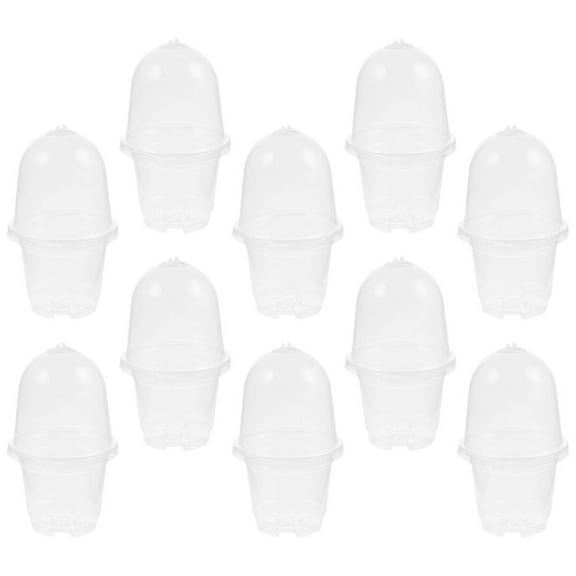 NUOLUX Plastic Plants Planter Home Gardening 10 Sets 6.7x4.1x4.1in