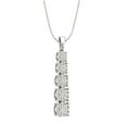 thumbnail image 5 of Araiya 10K White Gold Round Diamond Drop Pendant with Sterling Silver Chain Necklace (3/4 cttw, I-J Color, I2-I3 Clarity), 18", 5 of 5