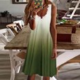 thumbnail image 1 of SMihono Robes d'Été Bohémiennes Femmes Grande Taille Mode Femmes Décontracté Sexy Col en V Imprimé Été Dentelle Sans Manches Mini Robe, 1 of 4
