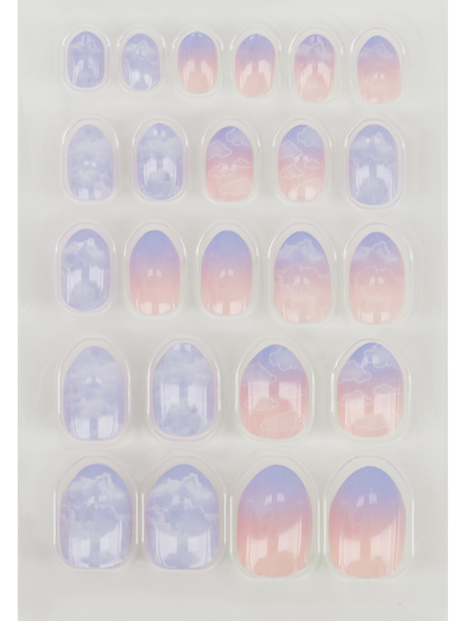 Claire's Blue Cloud Almond Shaped Press-On Nails photo 4