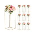 thumbnail image 1 of VEVOR Wedding Flower Stand, 10PCS 23.62-inch Column Flower Stand, Floral Stands with Hidden Screw, Rectangular Cubic Floral Display Rack for Wedding, Party, Birthday, Home, Gold Centerpiece Stands, 1 of 9