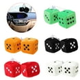 thumbnail image 6 of 1 Pair Fuzzy Dice Dots Rear View Mirror Hanger Decoration Car Styling Accessorie, 6 of 13