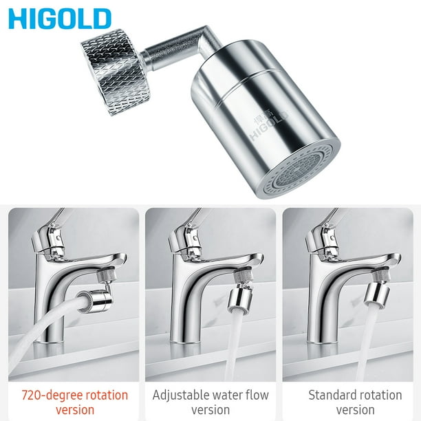 HIGOLD Grifo Aireador Boquilla de grifo Burbujeador Filtro de ahorro de agua