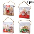 thumbnail image 2 of Christmas Candy Box Plastic 4PCS Clear Cookie Box Xmas Gift Boxes with Handle, 2 of 10