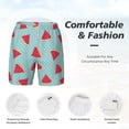 thumbnail image 6 of Picia Watermelon pattern Mens Swim Trunks with Compression Liner Stretch Beach Shorts Quick Dry with Zipper Pockets No-Chafing Board Shorts-XX-Large, 6 of 9