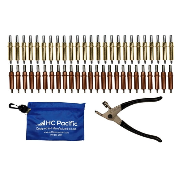 25 each C1/8 and C3/16 Cleco Fasteners with Cleco Pliers & Pouch