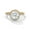 Rose, variant on Round Real Moissanite Halo Engagement Ring in 14K Gold Plated Sterling Silver