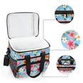 thumbnail image 6 of FORMRS Insulated Cooler Bag 24 Cans Capacity Soft Leakproof Lunch Box with Side Pockets, Tropical Flamingo Pattern, 6 of 7