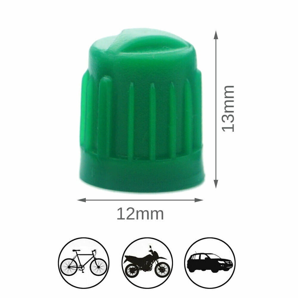 500 Green Plastic Tire Caps Air Valve Stem Universal car Truck Wheel N2 Nitrogen USA