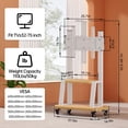 thumbnail image 2 of Soporte para TV BEISHI Mobile Rolling Cart 32-75 pulgadas, blanco, 2 of 5