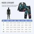 thumbnail image 4 of Salouo Colorful Flower Tiger Print Button-Front Long Sleeve Pajama Set for Men, Soft 2Pjs Men's Long Sleeve Sleepwear-Small, 4 of 7