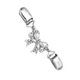 thumbnail image 4 of Mode Femmes Rectangle Cristal Chandail Attaches, Couleur Élégante avec Extérieur Rétro Classique Nœud Blanc, 4 of 6