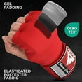 thumbnail image 5 of RDX Gel Boxing Hand Wraps Inner Gloves Men Women, Quick 100cm Long Wrist Straps, Elasticated Padded Fist Under Mitts Protection, Muay Thai MMA Kickboxing Martial Arts, 5 of 6