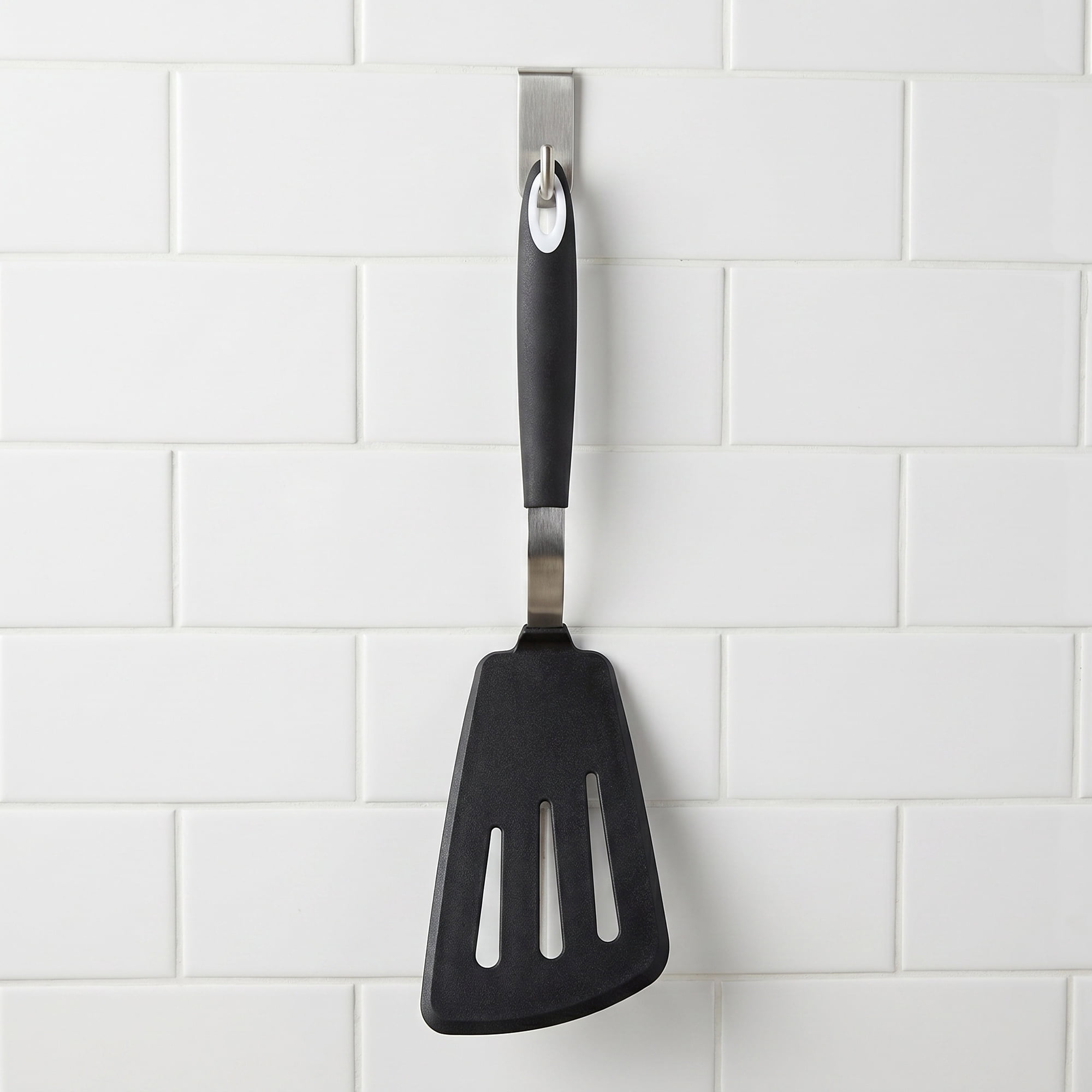 Unique Bargains Spatula Set with Rubber Tips for Non-Stick Cooking Black 14.8x4.1 inch