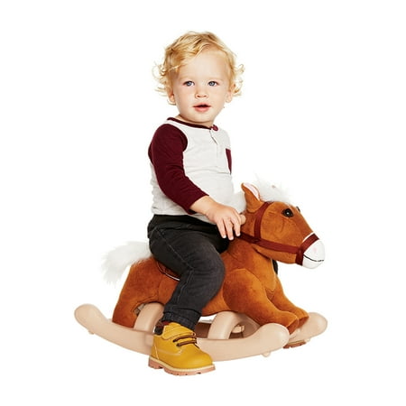 Snail Rocker - Kiddieland Plush Brown Pony Rocker