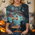 thumbnail image 2 of Towmus Womens Fall Shirts T-Shirts Thanksgiving Graphic Tee Tops Under $10, 2 of 6