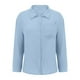 thumbnail image 5 of Jeans de tiro bajo,Camisa informal de cuello en V para mujer, manga larga, botones y bolsillo, tejido suave, versátil para uso diario, sopatenor, 5 of 9