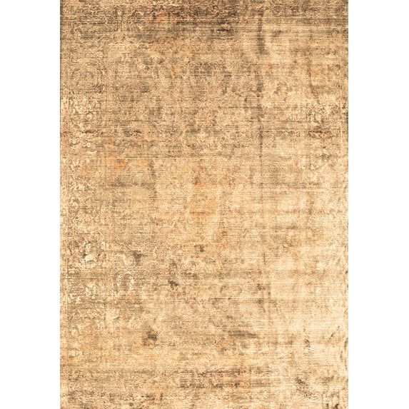 Ahgly Company Indoor Rectangle Abstract Brown Contemporary Area Rugs, 7' x 9'