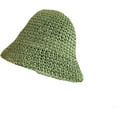 thumbnail image 3 of CoCopeaunts Straw Bucket Hats for Women New Folding Outdoor Beach UV Protection Basin Hat for Lady Solid Color Bowler Cap, 3 of 8