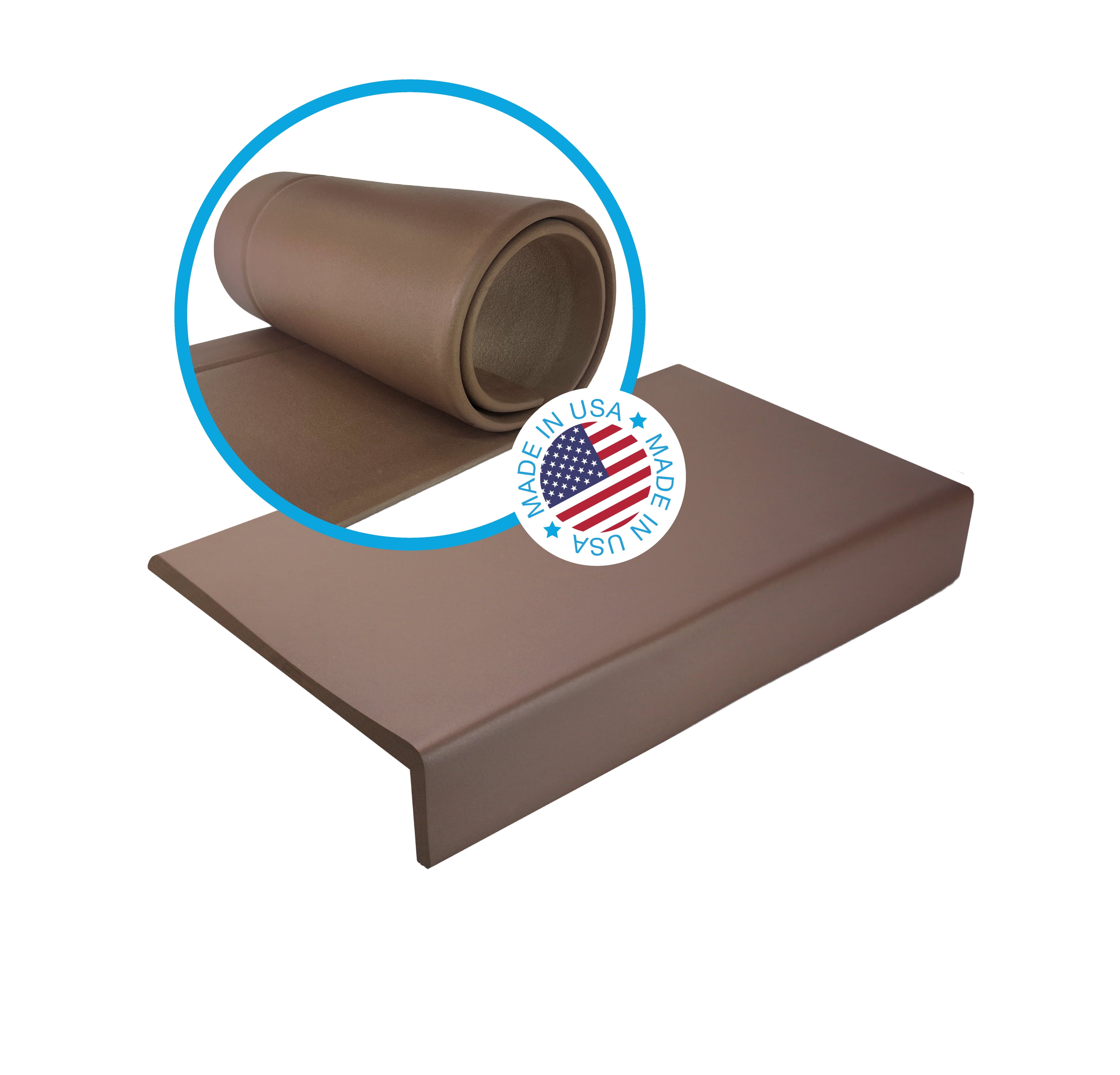 Kidkusion Soft Seat Edge Cushion 108" , Made in USA , Fireplace Hearth Padding , Babyproof Bumper