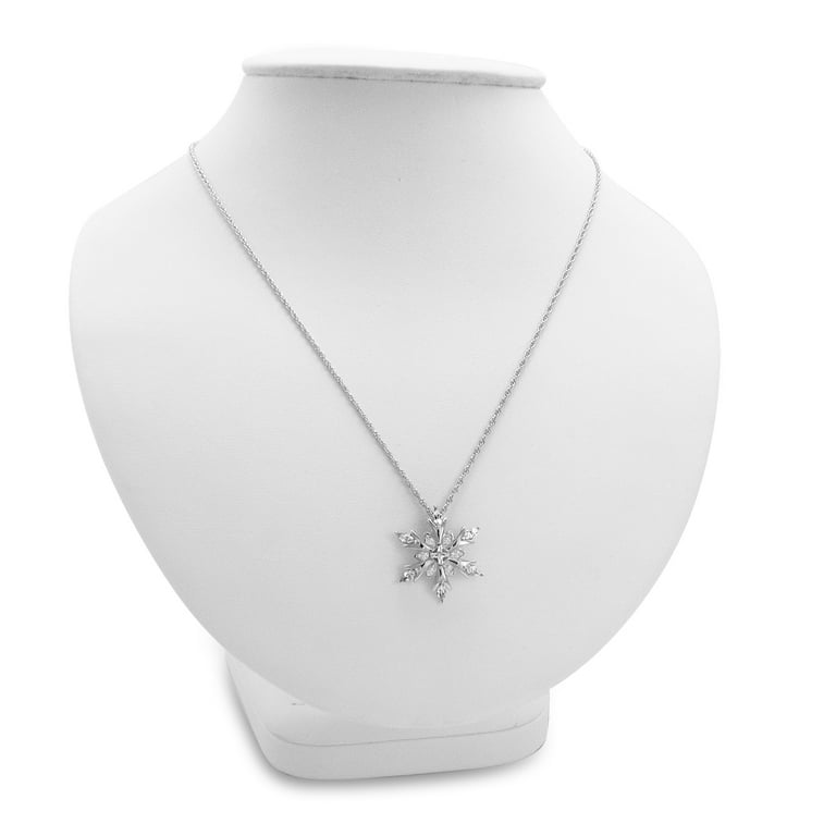 Swarovski crystal snowflake hotsell pendant in sterling silver