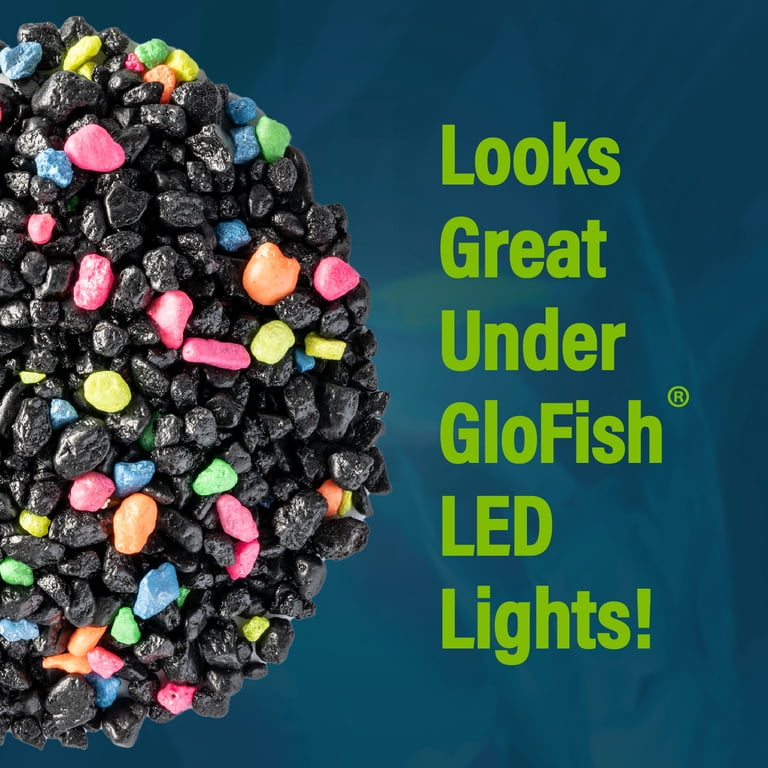 GloFish Aquarium Gravel, Black with Fluorescent Accents, 5 lbs photo 5