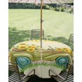 thumbnail image 2 of Outdoor Tablecloth with Umbrella Hole Zipper Sage Green Truck Round Tablecloth 54" Waterproof Outside Table Cloth Farmhouse Sunflowers Watercolor Patio Table Cover Tablecloths for Picnic Party, 2 of 8